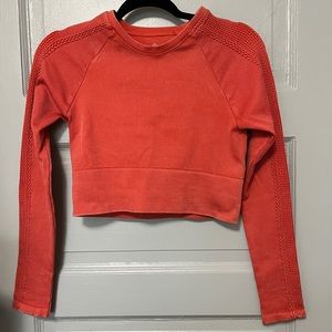 Aerie Offline ribbed knit cropped long sleeve